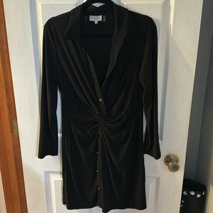 Little Black Dress.  Button Down, Twisted in Front.  M.